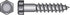 HILLMAN 1/4 in. X 3-1/2 in. L Hex Hot Dipped Galvanized Steel Lag Screw 100 pk