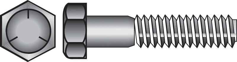 HILLMAN 3/4 in. D X 7 in. L Heat Treated Zinc Steel Hex Head Cap Screw 20 pk