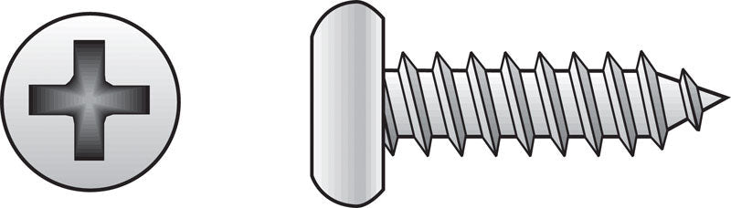 HILLMAN No. 12 Ga. X 3 in. L Phillips Pan Head Sheet Metal Screws 100 pk