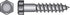 HILLMAN 1/4 in. X 6 in. L Hex Hot Dipped Galvanized Steel Lag Screw 100 pk