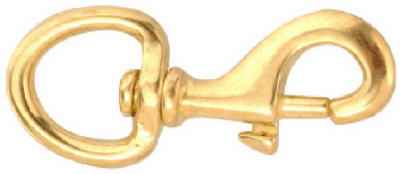 Campbell Chain 1 in. Dia. x 3-17/32 in. L Polished Bronze Bolt Snap 90 lb. (Pack of 10)