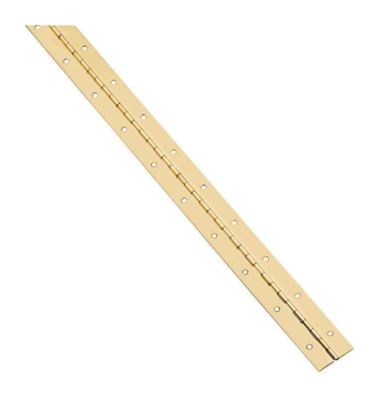 National Hardware 30 in. L Brass-Plated Continuous Hinge 1 pk