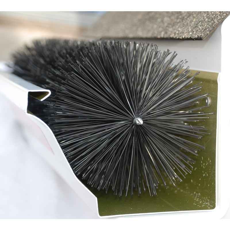 GutterBrush 4.3 in. W X 3 ft. L Black Polypropylene/Steel Gutter Guard
