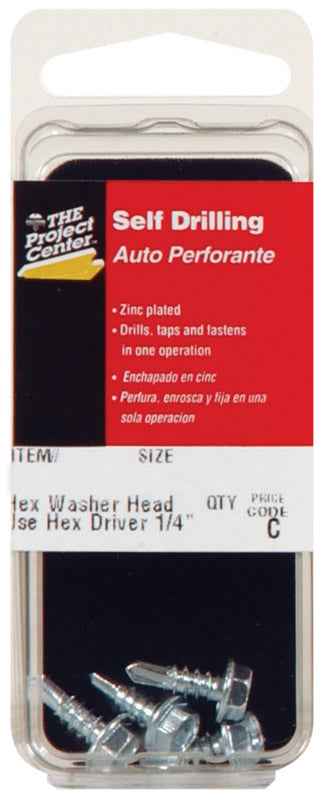 Hillman No. 10 x 1/2 in. L Hex Hex Washer Head Zinc-Plated Steel Sheet Metal Screws 5 pk (Pack of 10)