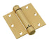 National Hardware 3-1/2 in. L Brass Spring Hinge 1 pk