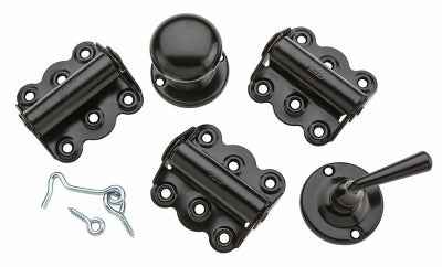 National Hardware Black Steel Screen/Storm Door Hardware Set 1 pk