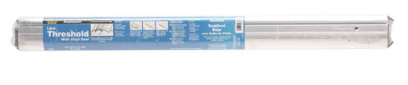 M-D BUILDING PRODUCTS 0.75 in. H X 3.38 in. W X 36 in. L Aluminum/Vinyl Low Threshold Silver