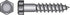 Hillman 1/4 in. X 5 in. L Hex Hot Dipped Galvanized Steel Lag Screw 100 pk