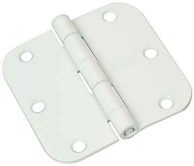 National Hardware 3-1/2 in. L White Door Hinge 3 pk