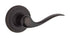 Kwikset Tustin Venetian Bronze Passage Lever 1-3/4 in.