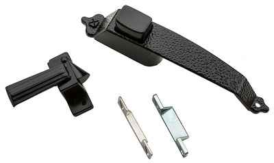 National Hardware Black Zinc Push Button Latch 1 pk