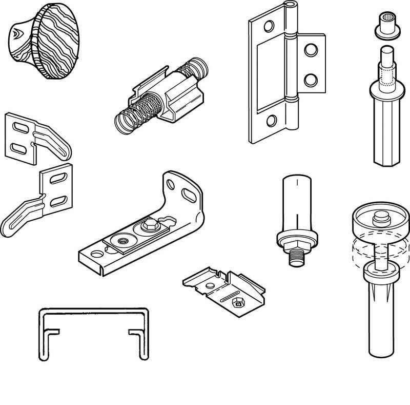Prime-Line 60 in. L White Steel Hardware Kit 1 pk
