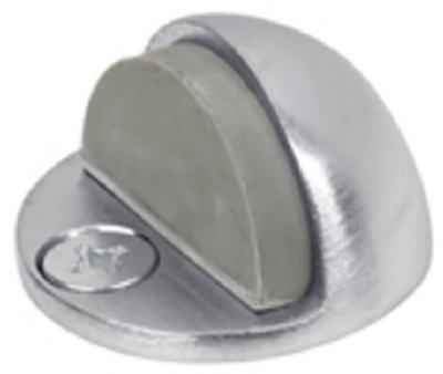 Tell 2 in. W Aluminum Satin Chrome Silver Door Stop Mounts to floor