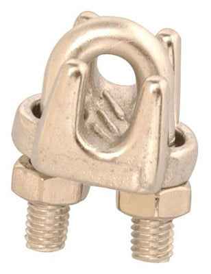 Campbell Chain Polished Stainless Steel Wire Rope Clip (Pack of 10)