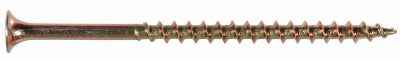 Hillman Power Pro No. 8 X 1-3/4 in. L Star Yellow Zinc Wood Screws 1 lb 175 pk