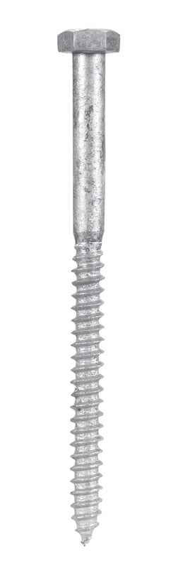 HILLMAN 5/16 in. X 4-1/2 in. L Hex Hot Dipped Galvanized Steel Lag Screw 50 pk
