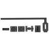 National Hardware 4.31 in. L Black Steel Cane Bolt 1 pk