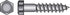 Hillman 5/16 in. X 2 in. L Hex Hot Dipped Galvanized Steel Lag Screw 100 pk