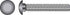 HILLMAN 3/16 in. X 2 in. L Zinc-Plated Steel Carriage Bolt 100 pk
