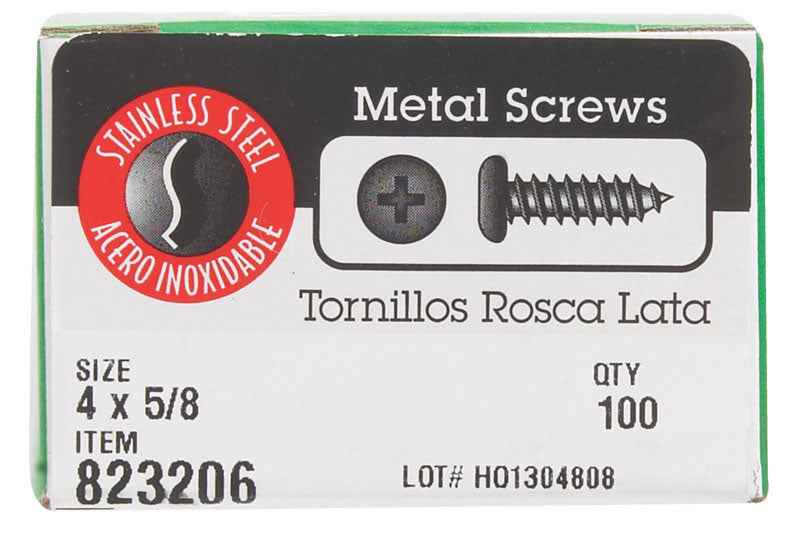 HILLMAN No. 6 Ga. X 5/8 in. L Phillips Pan Head Sheet Metal Screws 100 pk