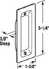 Prime-Line 3.25 in. L Brass-Plated Gold Steel Flush Mortise Finger Pull