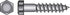 HILLMAN 3/8 in. X 3-1/2 in. L Hex Stainless Steel Lag Screw 25 pk