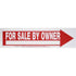 Hillman English White For Sale Sign 6 in. H X 24 in. W (Pack of 6)