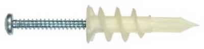 Hillman .138 in. Dia. x 1-1/4 in. L Nylon Pan Head Wallboard Anchors 4 pk