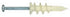 Hillman .138 in. Dia. x 1-1/4 in. L Nylon Pan Head Wallboard Anchors 4 pk