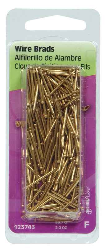 Hillman 18 Ga. x 3/4 in. L Brass Brad Nails 1 pk 2 oz. (Pack of 6)