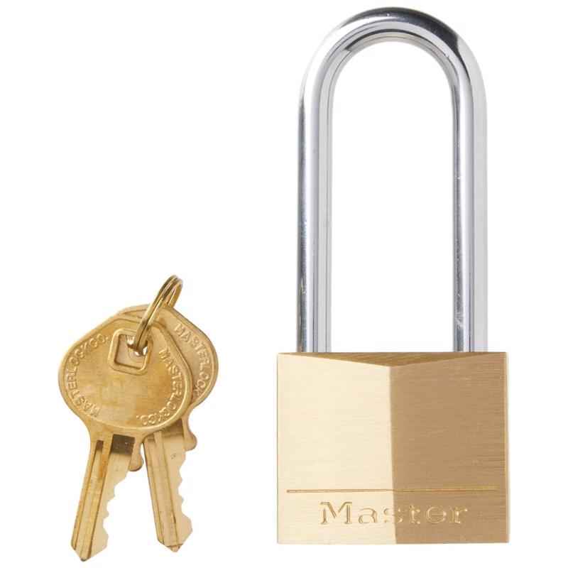 Master Lock 1-9/16 in. W Brass 4-Pin Cylinder Exterior Padlock