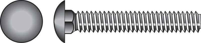 Hillman 1/4 in. X 2-1/2 in. L Zinc-Plated Steel Carriage Bolt 100 pk