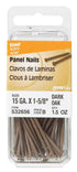 Hillman 1-5/8 in. L Panel Dark Oak Steel Nail Annular Ring Shank Large (Pack of 6)