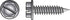 HILLMAN No. 10 Ga. X 3/4 in. L Slotted Hex Washer Head Sheet Metal Screws 1 pk