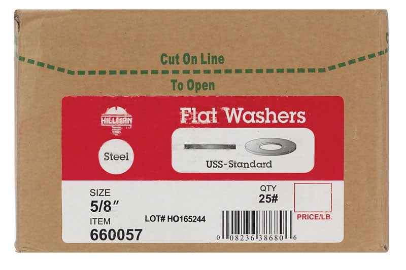 Hillman Zinc-Plated Steel 5/8 in. USS Flat Washer 325 pk