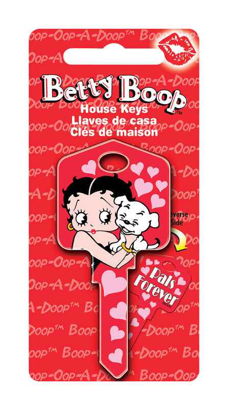 Howard Keys Betty Boop Betty Boop Pals Forever House/Office Key Blank Single sided For Kwikset and Titan Locks (Pack of 5)
