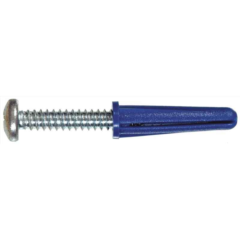 Hillman .25 in. Dia. x 1-3/8 in. L Plastic Pan Head Conical Anchor 20 pk (Pack of 5)