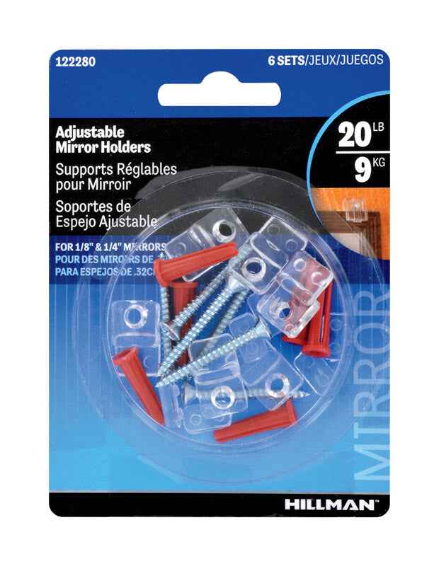 Hillman AnchorWire Medium Mirror Holder Kit 1 lb. 6 pk (Pack of 10)