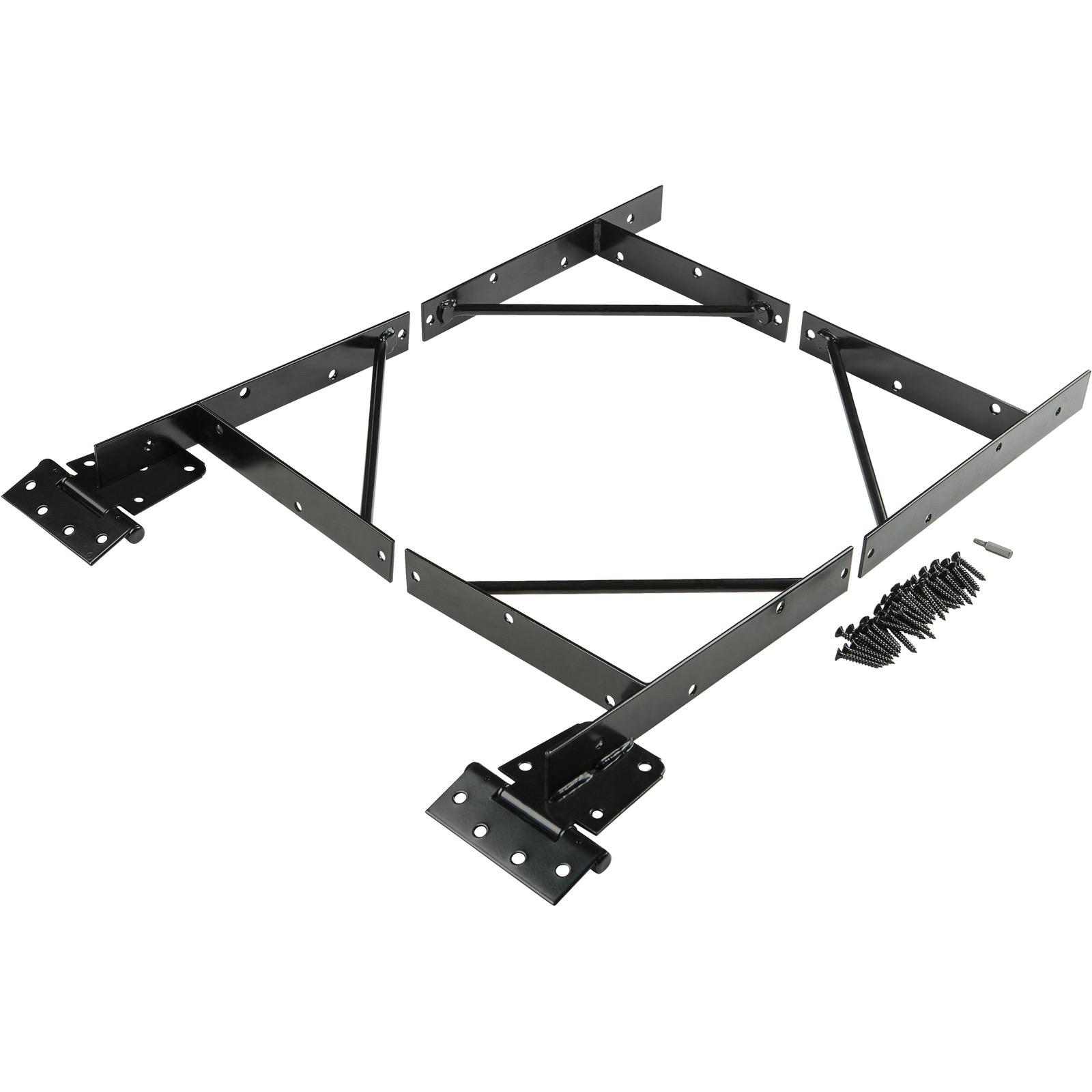 National Hardware 3.74 in. L Black Steel Anti-Sag Gate Kit 1 pk