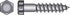 Hillman 5/16 in. X 5 in. L Hex Hot Dipped Galvanized Steel Lag Screw 50 pk