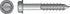 HILLMAN Tapper 1/4 in. D X 4 in. L Steel Hex Head Concrete Screw Anchor 100 pk