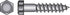 Hillman 3/8 in. X 7 in. L Hex Zinc-Plated Steel Lag Screw 50 pk