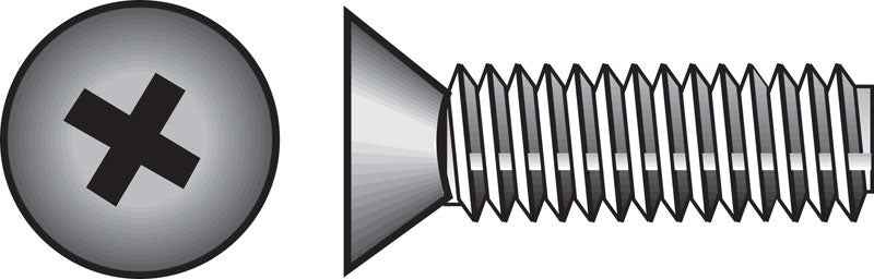 Hillman No. 8-32 X 3/4 in. L Phillips Flat Head Stainless Steel Machine Screws 100 pk