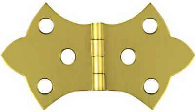 National Hardware 3-1/16 in. W X 1-11/16 in. L Solid Brass Gold Steel Decorative Hinge 1 pk