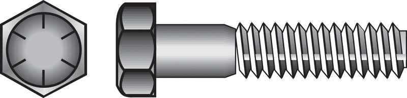 HILLMAN 5/16 in. D X 5 in. L Heat Treated Steel Hex Head Cap Screw 50 pk