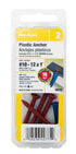 Hillman .190 in. Dia. x 1 in. L Plastic Flat Head Conical Anchor 4 pk (Pack of 10)