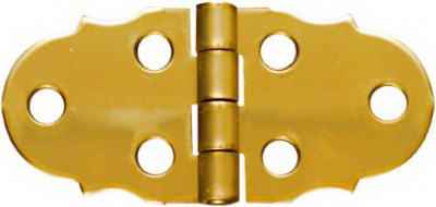 National Hardware 1-5/16 in. L Brass-Plated Door Hinge 2 pk
