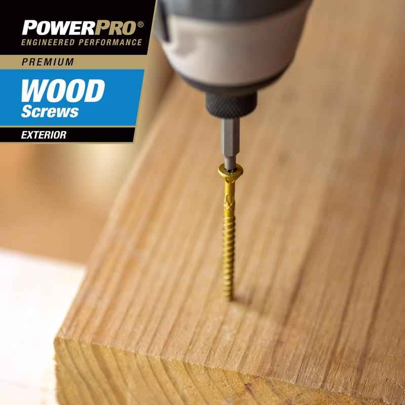 Hillman Power Pro Star Flat Head Ceramic Coated Steel Premium Deck Screws No. 10 x 3-1/2 L in.