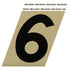 Hillman 3 in. Reflective Black Metal Self-Adhesive Number 6 1 pc (Pack of 3)