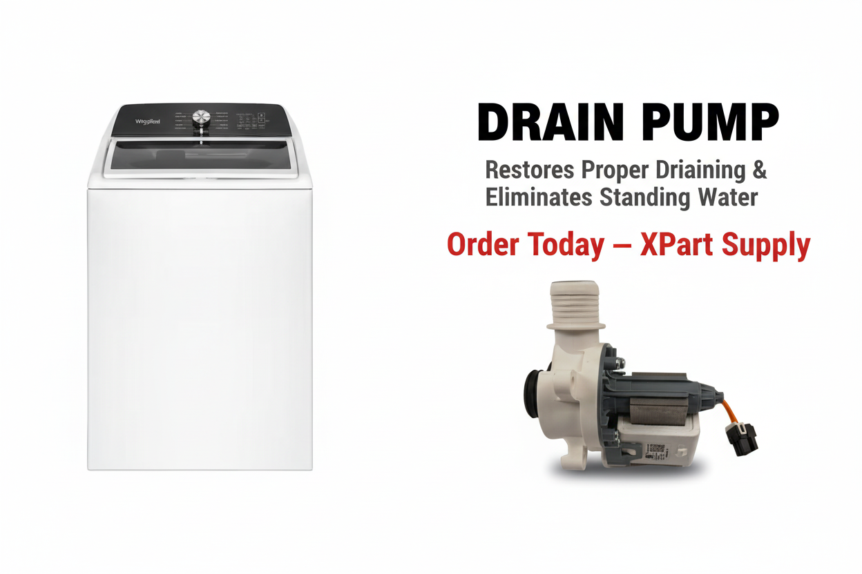 WPW10276397 Whirlpool Washer Drain Pump – Sales Image | XPart Supply Canada
